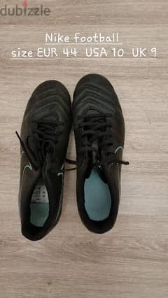 Nike football shoes black timbo size 44
