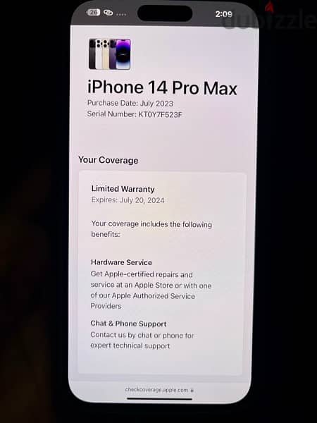 iphone 14 promax 92% ضمان applecare 6