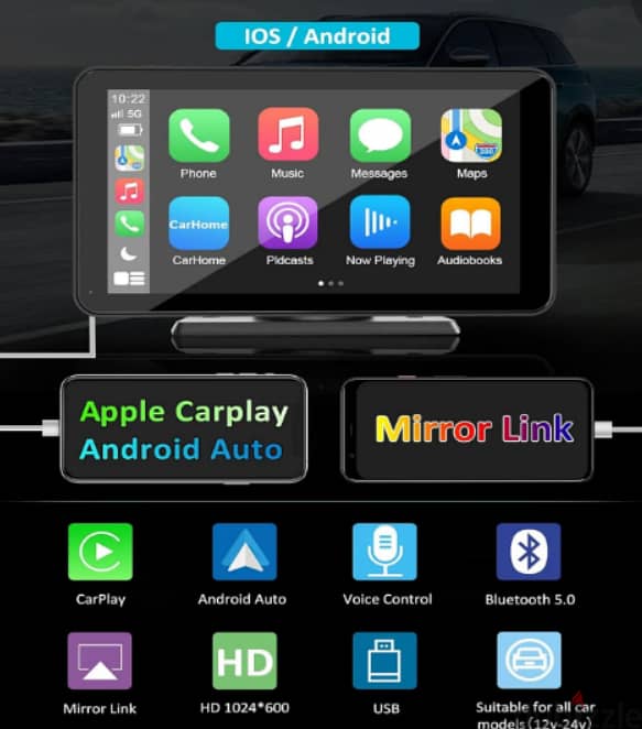 CarlinKit USB Wireless CarPlay Dongle Wired Android Auto 4