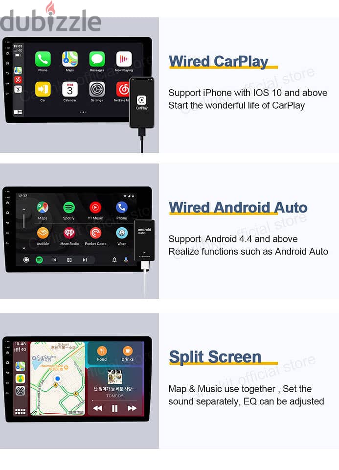 CarlinKit USB Wireless CarPlay Dongle Wired Android Auto 6