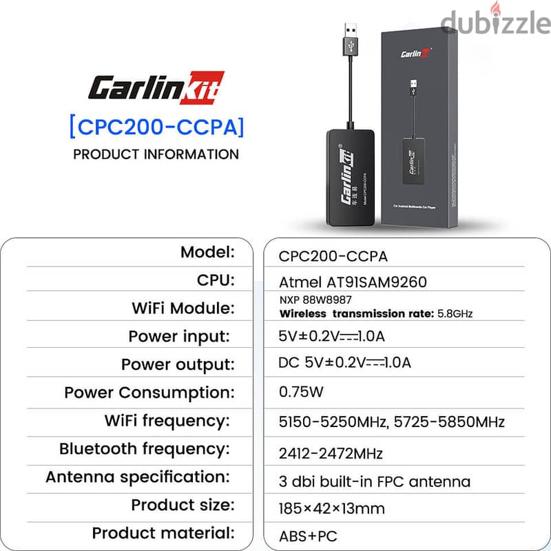 CarlinKit USB Wireless CarPlay Dongle Wired Android Auto 9