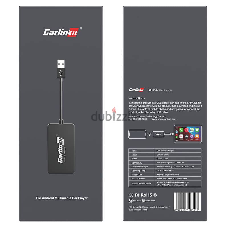 CarlinKit USB Wireless CarPlay Dongle Wired Android Auto 11