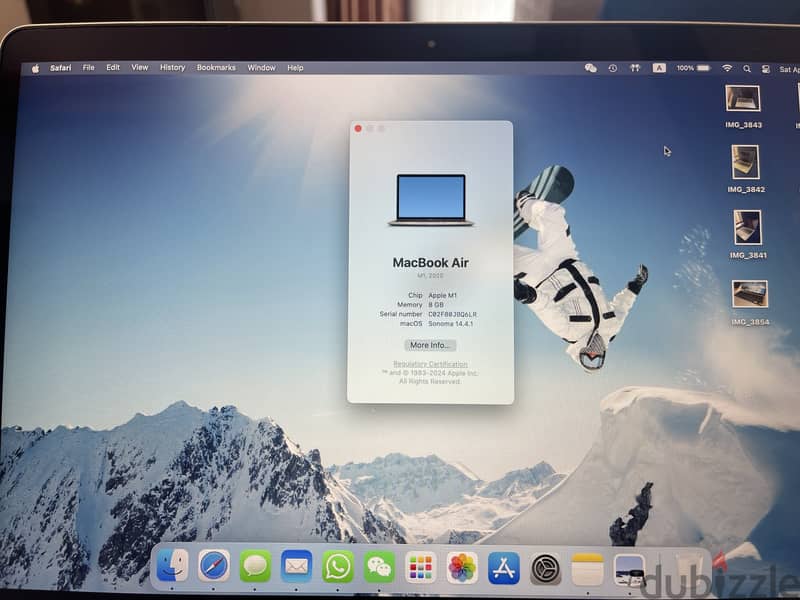Apple macbook air 13" Display, M1 chip /8g 256g space grey, 14