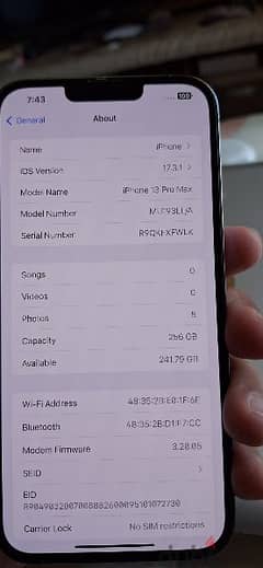 iphone 13 pro max 256gb like new Batt %86 blue