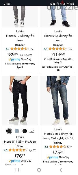 Levi's jeans US new بنطلون جينز 2