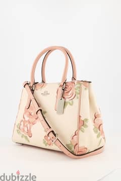 Coach white floral stachel bag