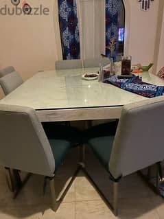 smart home used dining table with 8 chairs