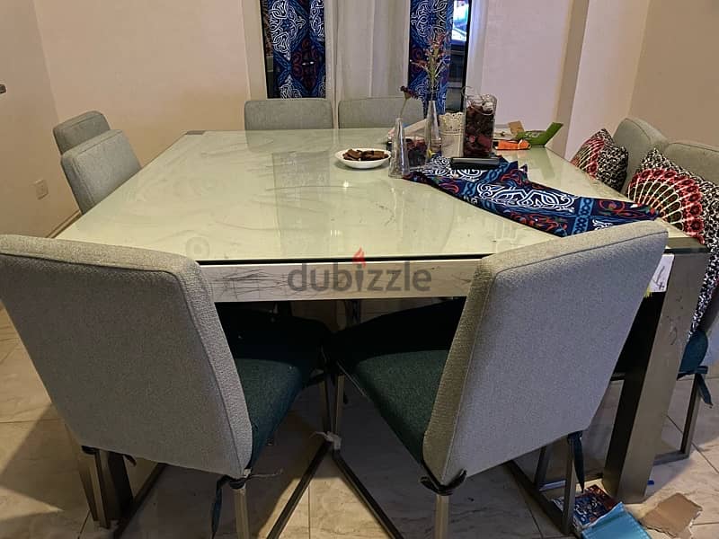 smart home used dining table with 8 chairs 1