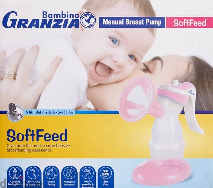 Granzia Bambino manual breast pump with bottle 0