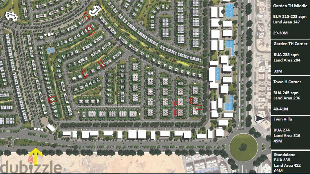 Garden TH Middle in La Vista - Patio Town at New Cairo 5th Settlement 3