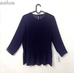 dark purple chiffon blouse 0