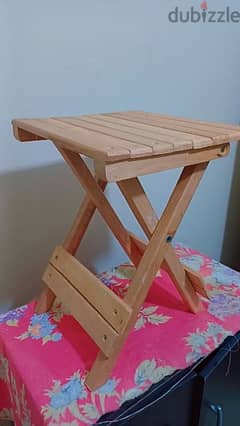 كرسي خشب زان شنطه متعدد الاستخدامات