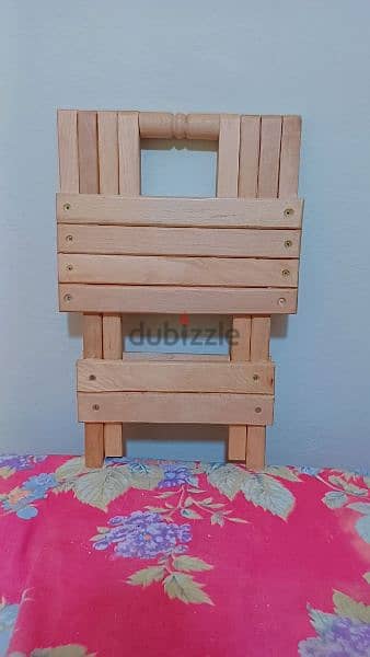 كرسي خشب زان شنطه متعدد الاستخدامات 2