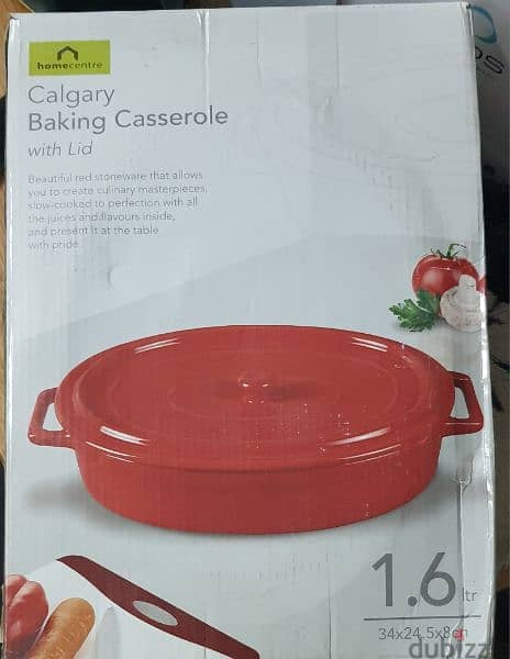 New homecentre Baking Casserole طبق فرن خزف كبير 1