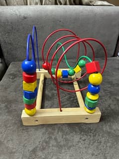 IKEA Mula Wooden Bead Roller Coaster Child Developmental Toy 21261 0