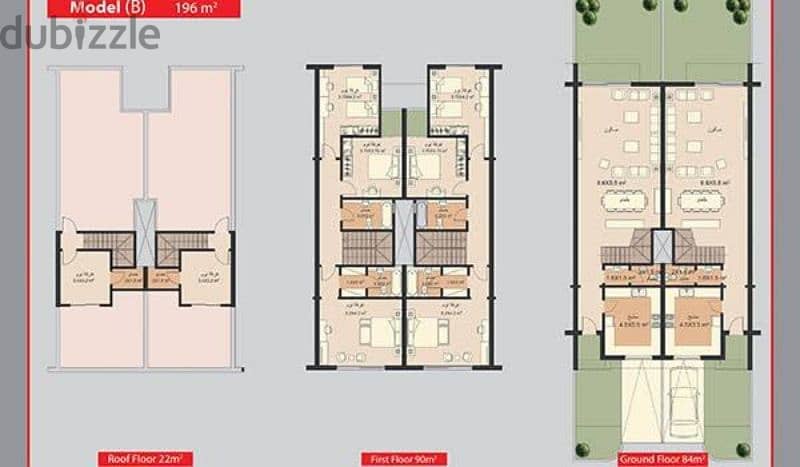 Townhouse corner 226m continental residence beside Beverly hills zayed 5