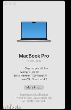 MacBook Pro (14-inch, 2023, M2 Pro, 32 GB, 512GB)