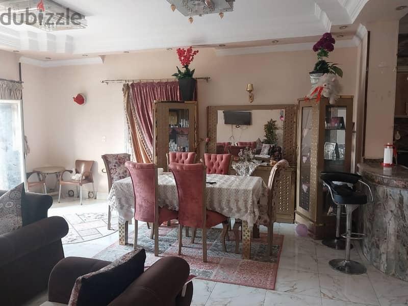 Furnished apartment for rent in Al-Banafseg Villas, near Mohamed Naguib Axis and Sadat Axis  View Garden 2
