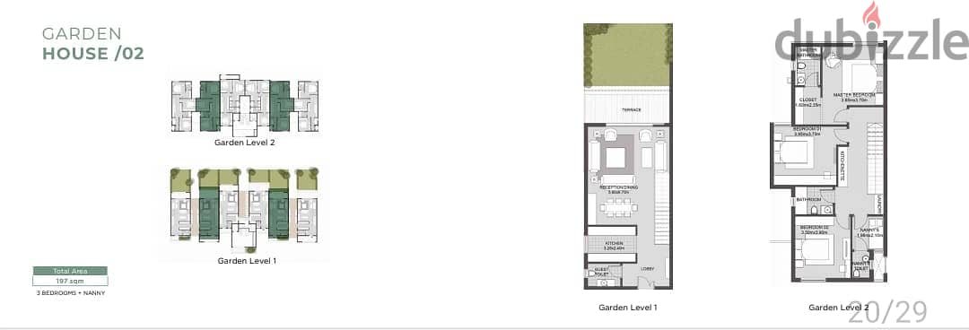Duplex in sodic east camellia     BUA :197 m²    Garden : 70m² garden     Down-payment :6,300,000 1