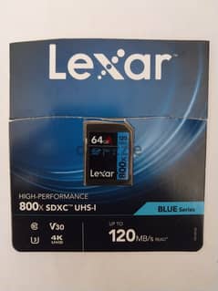 Lexar High-Performance 800x SD Card 64GB 0