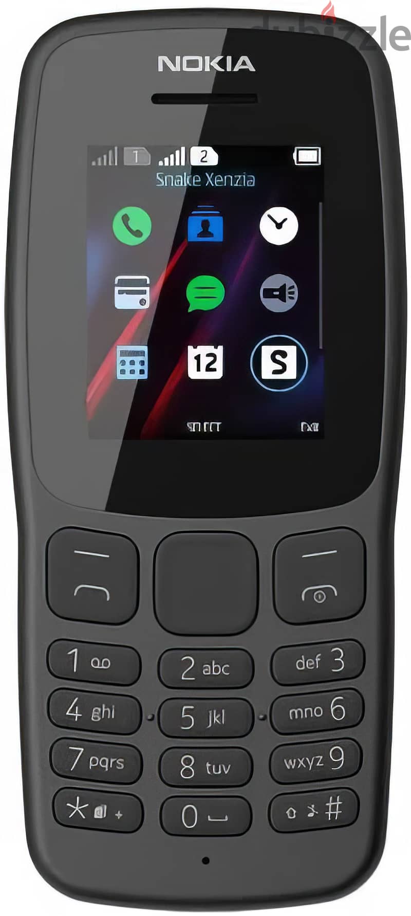 • Nokia 106 Dual SIM + + ساعة مستطيلة تاتش اسود 1