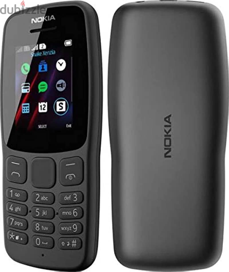 • Nokia 106 Dual SIM + + ساعة مستطيلة تاتش اسود 2