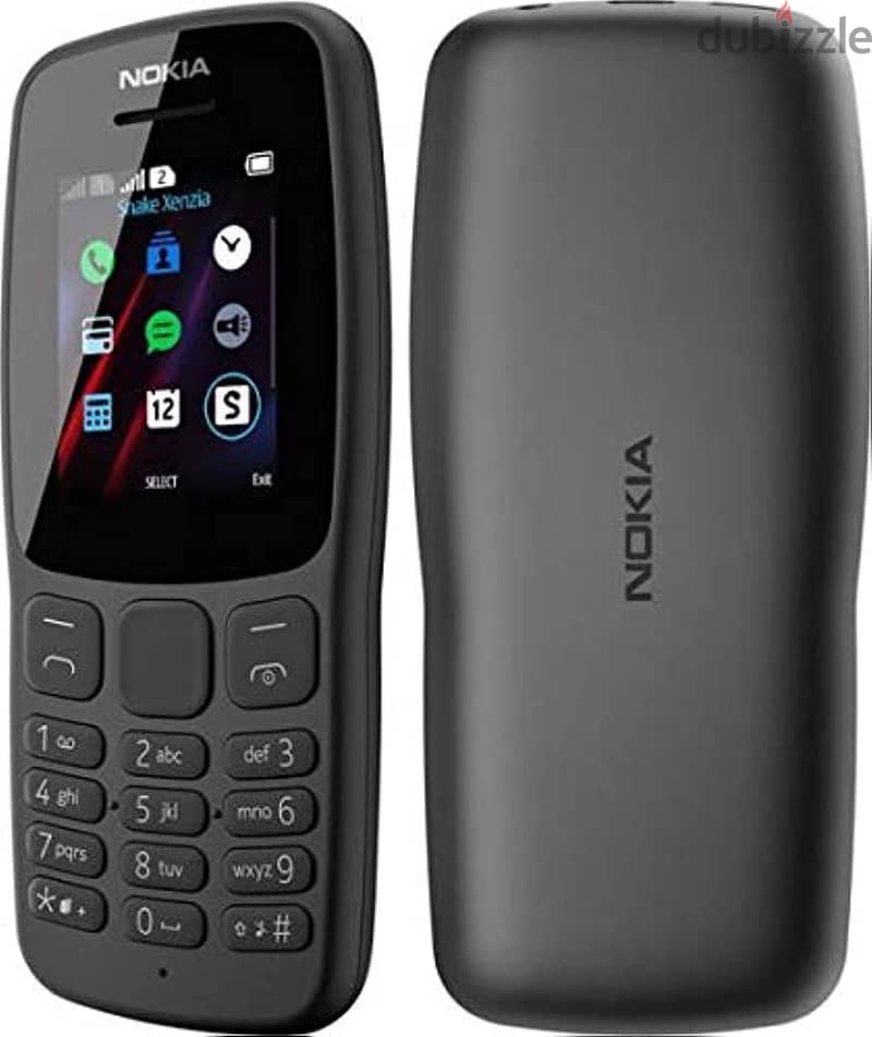 • Nokia 106 Dual SIM + + ساعة مستطيلة تاتش اسود 2