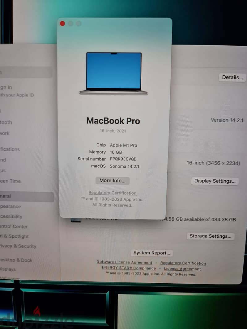 Macbook Pro m1 2021 16 inch 7