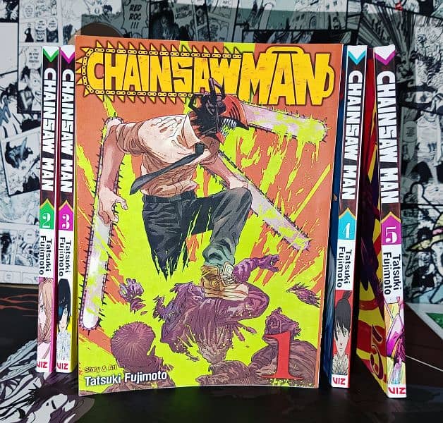 كتب مانجا رجل المنشار مترجمه للعربي| chainsaw man manga vol 1 to 5 1