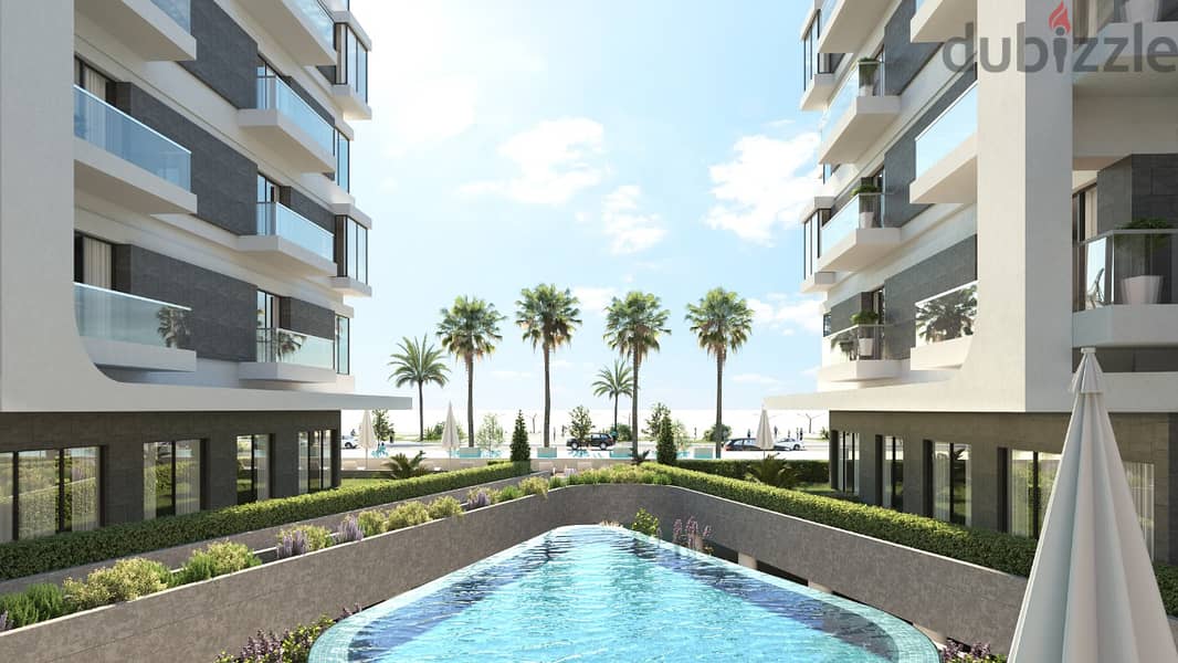 امتلك شقة 3 غرف اول مطل فيو بحيرات والبحر باول كمبوند متكامل الخدمات بالمنصورة الجديدة بخصم 20% 3
