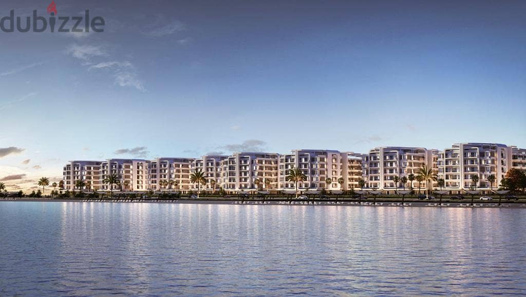 A 3-bedroom sea apartment with a view of lakes, at a discount of 40% for the first cash, in a fully-serviced residential compound in the Delta, with t 10