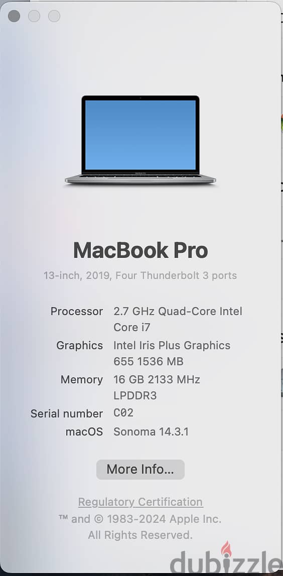 MacBook Pro13inch 2019-i7 أعلي مواصفات في أصغر جهاز 3