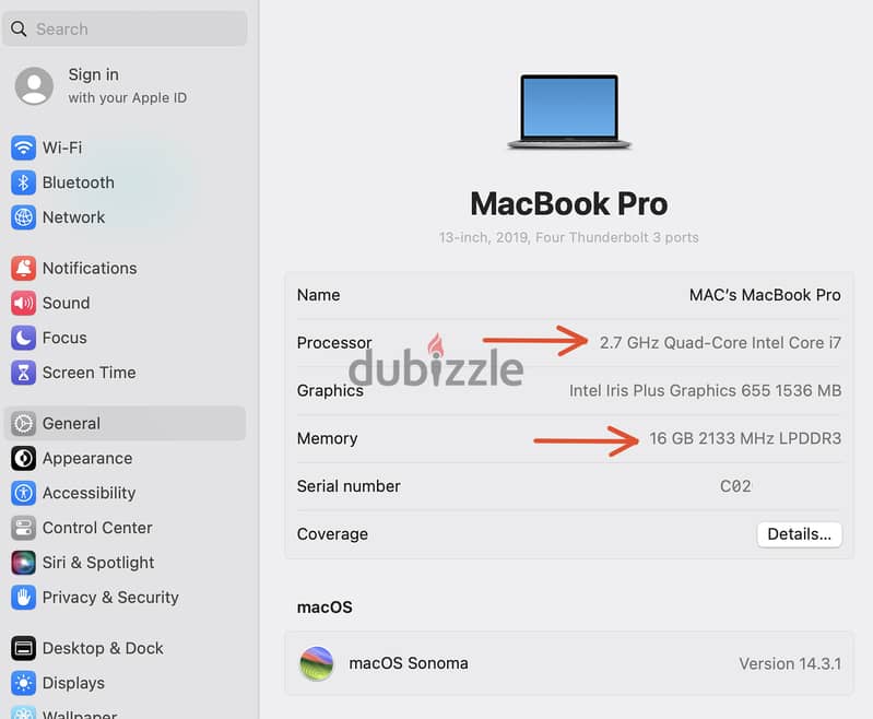 MacBook Pro13inch 2019-i7 أعلي مواصفات في أصغر جهاز 4