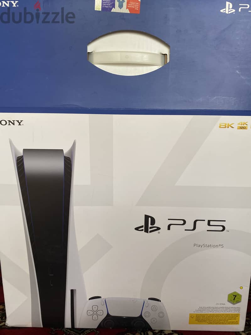 Playstation 5 used with 2 controllers, dual charging port بلايستيشن ٥ 4