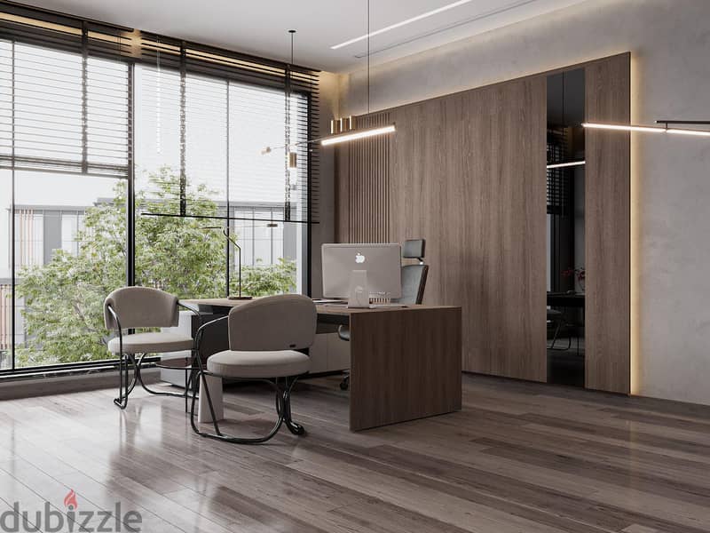 Your office has been rented from the first day for 46.5 thousand per month, finished with furniture and air conditioners, to one of Orascom companies 5