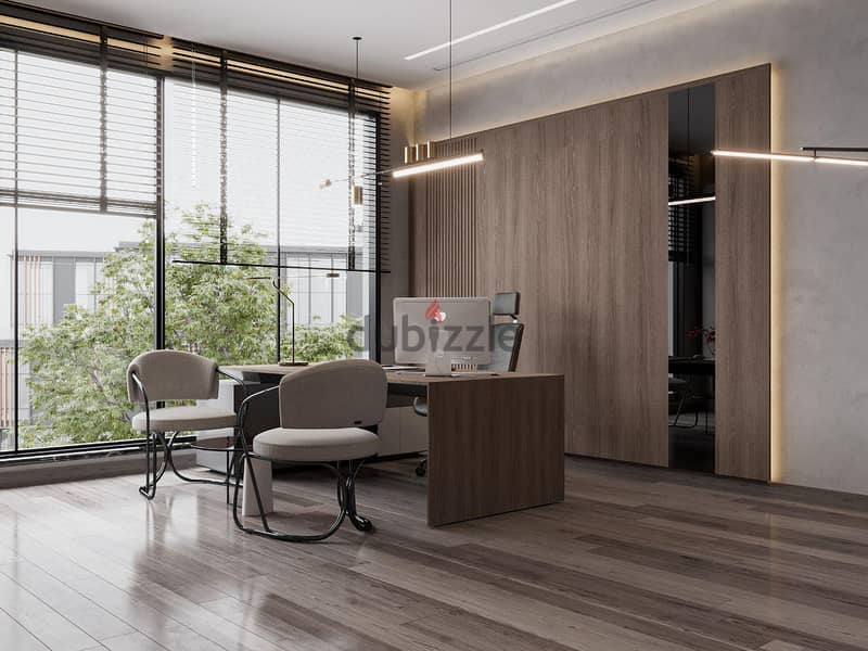 Your office is immediately rented from the first day for 39 thousand per month, finished with air conditioners and furnishings. It is rented to one of 5