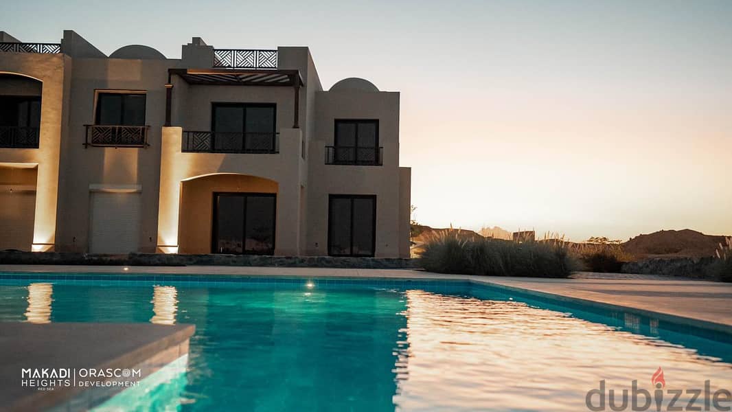 فيلا للبيع بالتقسيط على الاجون مباشرة في مكادي باى اورسكوم الغردقة Villa special location on lagoon for sale in Makadi bay by Orascom Hurghada 6