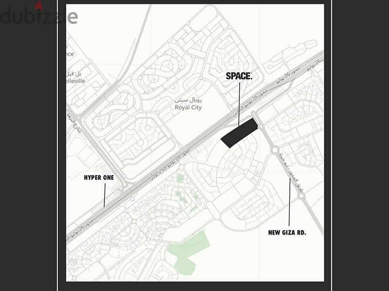 للبيع محل تجاري بمقدم 842,000 على محور 26 يوليو تقسيط 8 سنوات سبيس مول_Space Mall من أعمال شركة Gates الشيخ زايد يصلح لجميع الاستخدامات التجارية 2