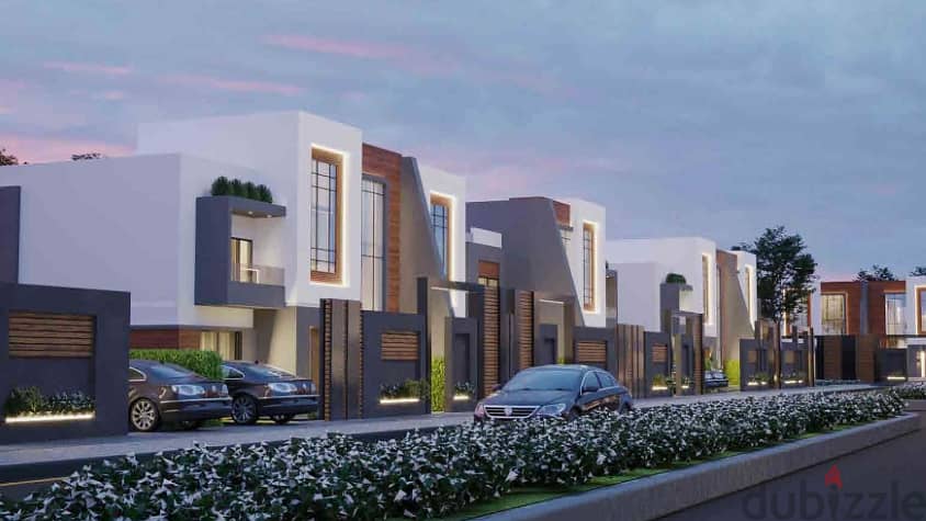 10% down payment and 6 years in installments for a unique independent villa with a garden in Solimar Green Compound, Sheikh Zayed 3