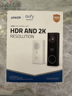Eufy Security, Wi-Fi Video Doorbell, 2K Resolution