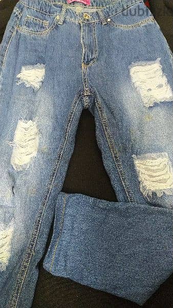 cutting blue jeans 2
