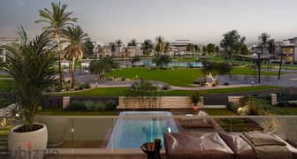 Fully finished apartment with a view on the landscape, along Beverly Hills, next to Al-Ahly Club, in Sodic Vye