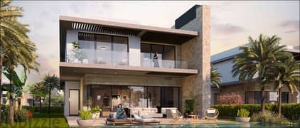 Fully finished standalone villa with air conditioning in a panoramic view on the North Coast in Silver Sands by ora for Naguib Sawiris