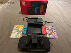 Nintendo Switch (perfect condition) (with box) + 2 games 0