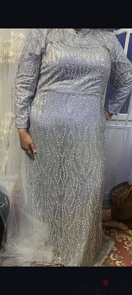 فستان سواريه لون سيلفر 2