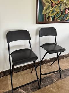 2 Black Bar Chairs