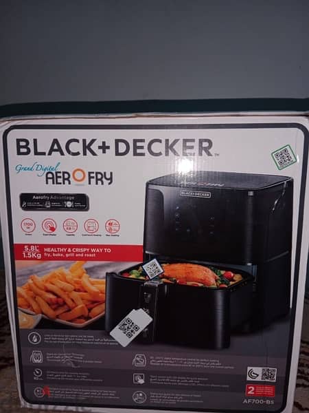 ‎قلايةهواءكهربائية بدون زيت(Air Fryer)ماركة Black&Decker) 2