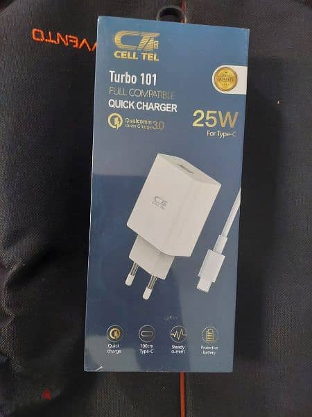 Cell Tel Turbo 101 Type-C Quick Charger Set 1