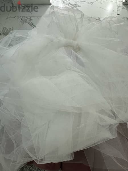 فستان زفاف مع الطرحه 7