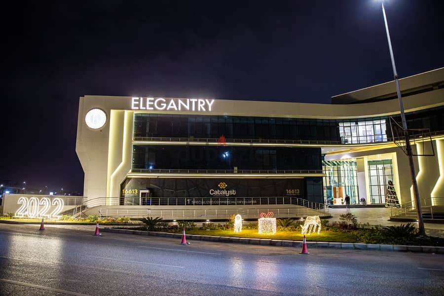 Immediate receipt at the lowest price for a commercial meter in the Fifth Settlement at ELEGANTRY Mall, in installments over 36 months, suitable for a 1